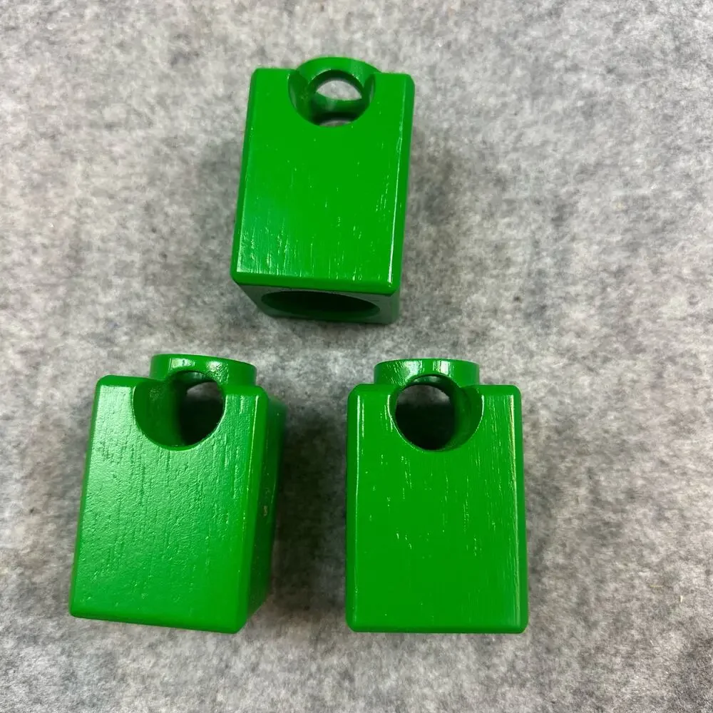 Hape Quadrilla Marble Run Replacement Pieces 3 Green Tower Blocks Bricks Chutes
